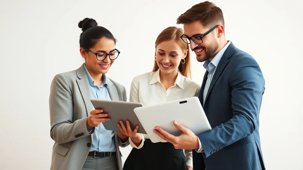 Equipo de una pyme revisando datos de clientes en ordenador portátil, representando el uso de un CRM en negocios de servicios